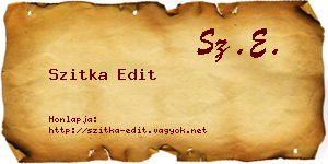 Szitka Edit névjegykártya