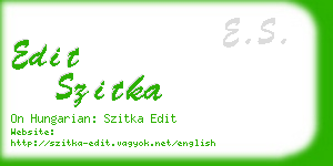 edit szitka business card